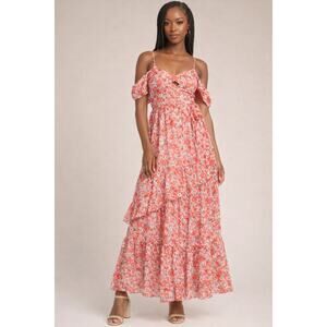 knee length dresses for ladies Heavenly Aura Maxi Dress White main image 0